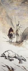 Honore  Daumier Don Quixote and the Dead Mule china oil painting image